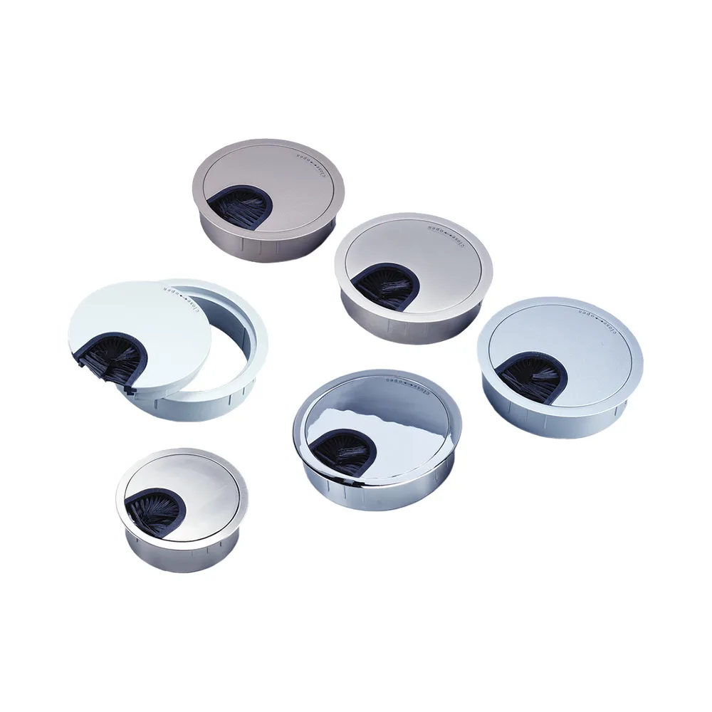 Pasacables redondo Ø80 - Zn - Zinc fundido a presión - 2 partes - redondo Ø88mm - Níquel imagen 2