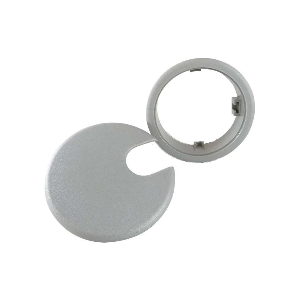 Pasacables redondo con tapa Ø60mm ABS - 3 piezas - redondo Ø70mm - Aluminio blanco imagen 5