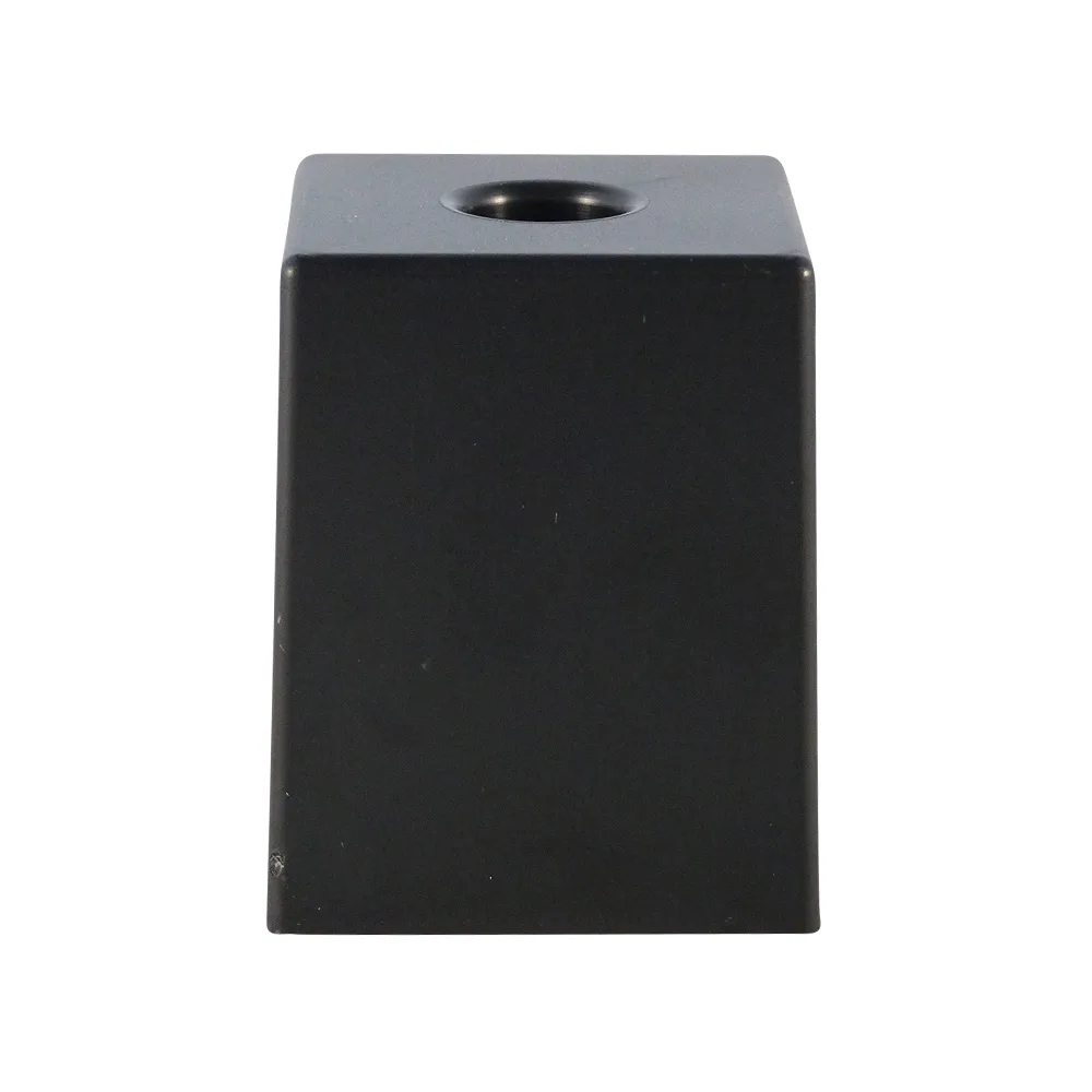 Pie de mueble para atornillar cuadrado PA 50x50mm - H=61.9mm - perforación Ø6.2mm - Negro imagen 2