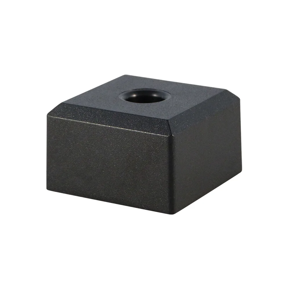 Pie de mueble para atornillar cuadrado PA 50x50mm - H=61.9mm - perforación Ø6.2mm - Negro imagen 4