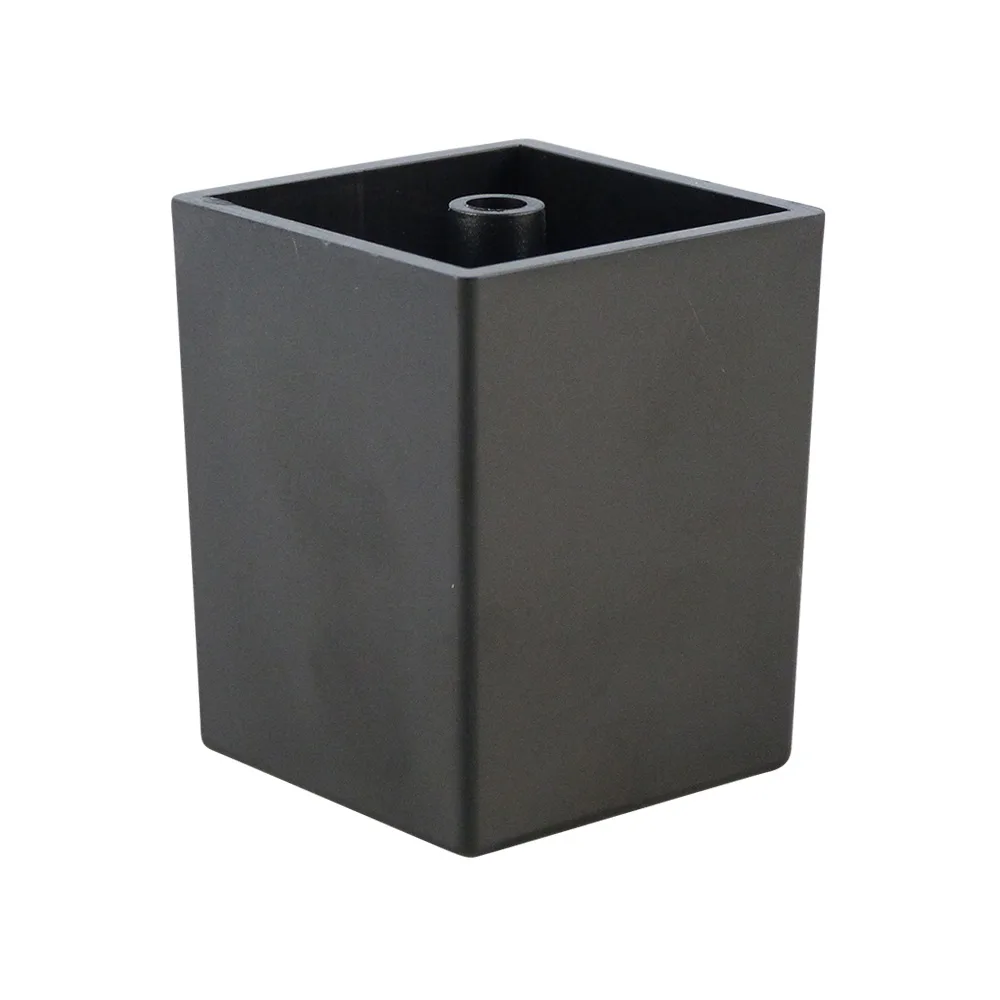 Pie de mueble para atornillar cuadrado PA 50x50mm - H=61.9mm - perforación Ø6.2mm - Negro