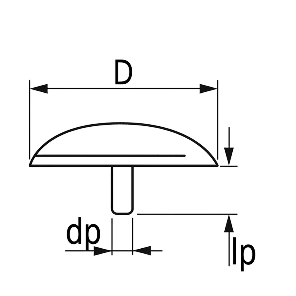 Dibujo técnico: Tapón decorativo para remaches y tornillos
