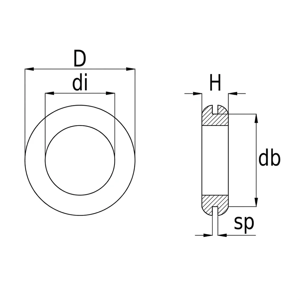 Plano de dimensiones Pasacables abierto