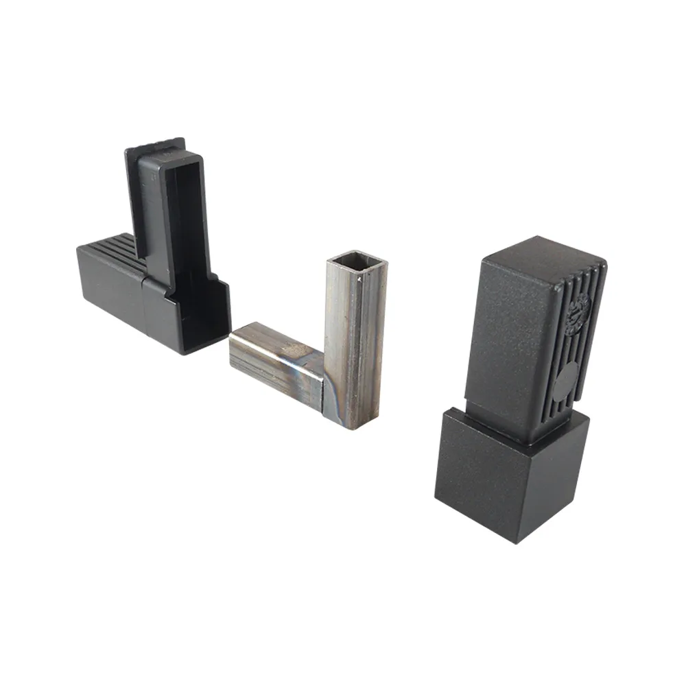 Conector para tubo cuadrado PA 20 x 20 x 1.5 - 1.5mm - de 2 piezas - 1D2 - Negro imagen 3
