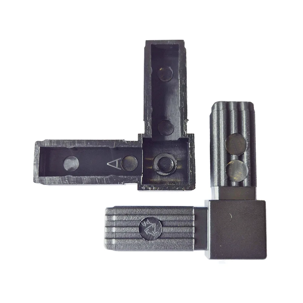 Conector para tubo cuadrado PA 20 x 20 x 1.5 - 1.5mm - de 2 piezas - 1D2 - Negro imagen 4