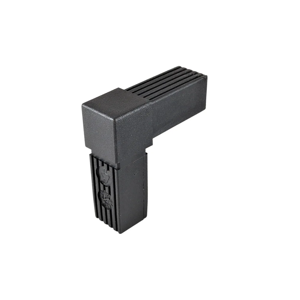 Conector para tubo cuadrado PA 20 x 20 x 1.5 - 1.5mm - de 2 piezas - 1D2 - Negro