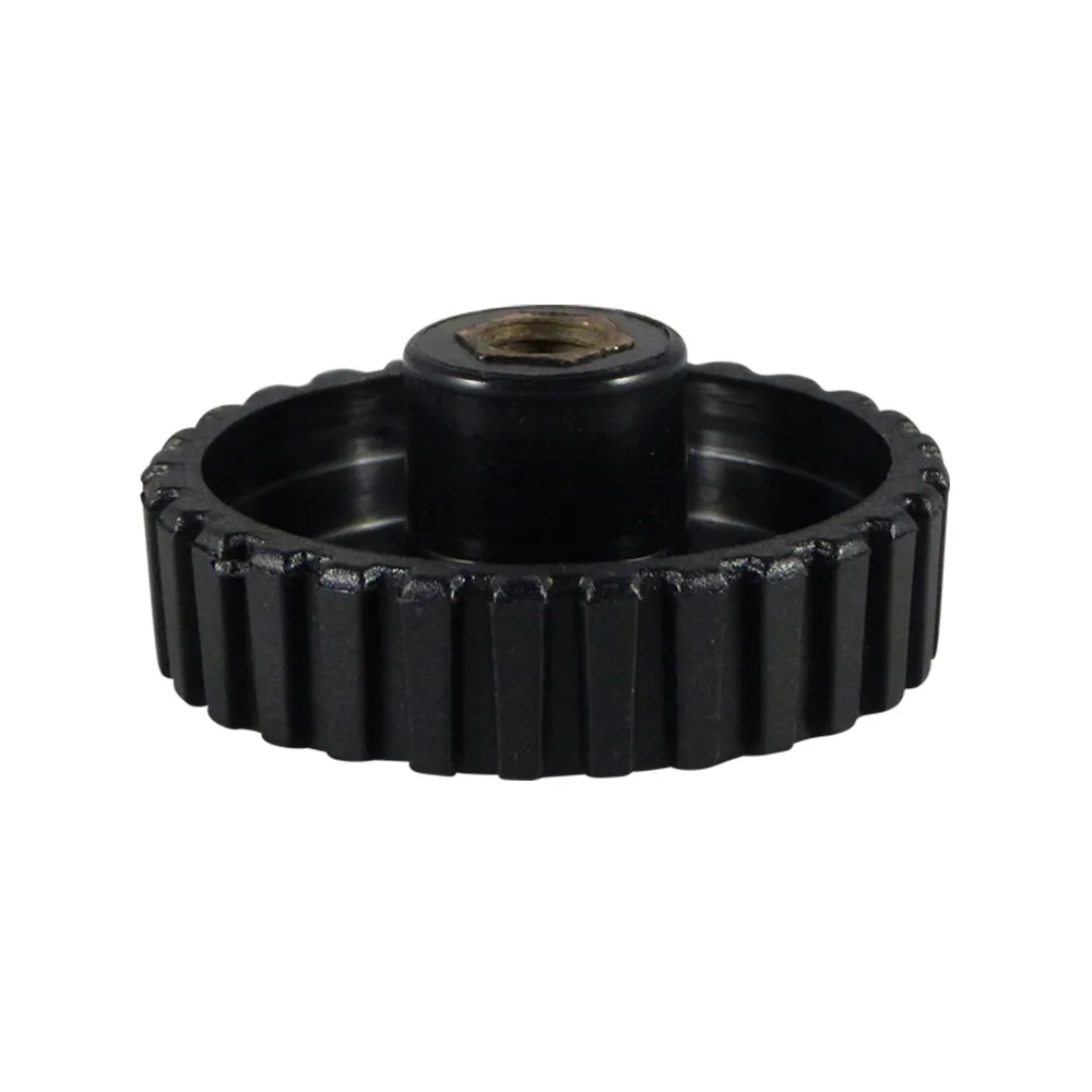 Pomo estriado PS Ø15 - manguito roscado M5 - Negro imagen 3