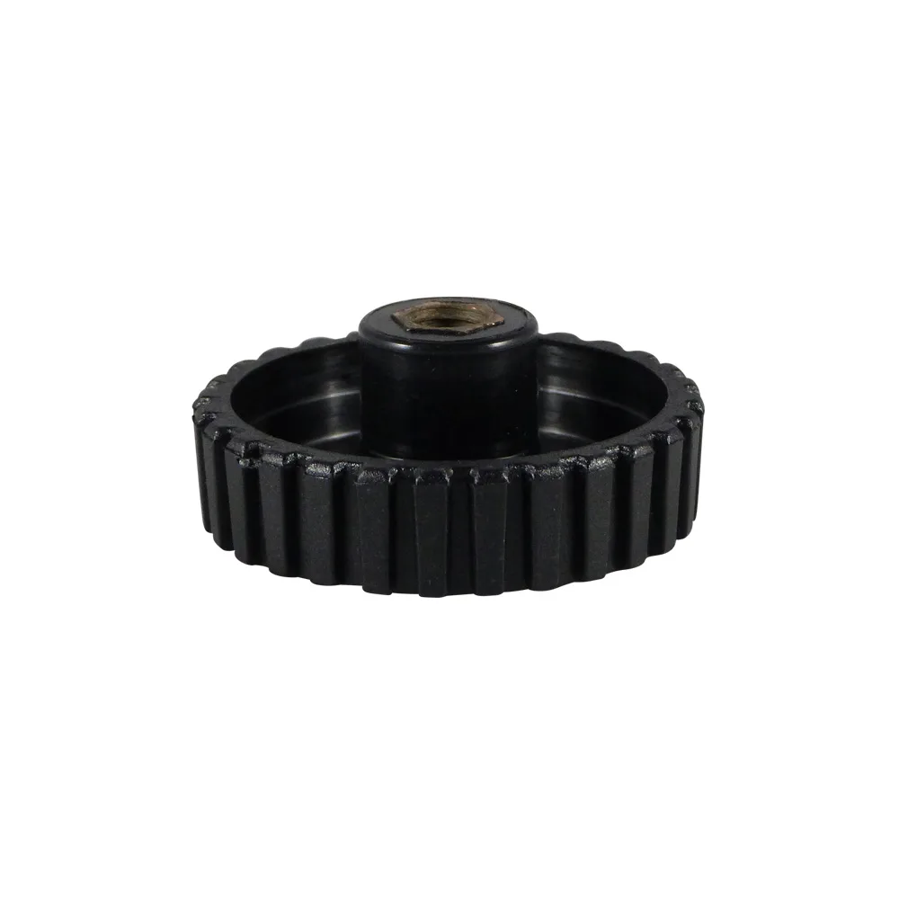 Pomo estriado PS Ø15 - manguito roscado M5 - Negro imagen 4