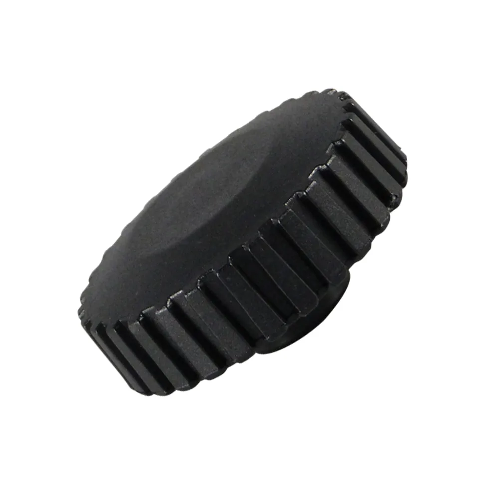 Pomo estriado PS Ø15 - manguito roscado M5 - Negro