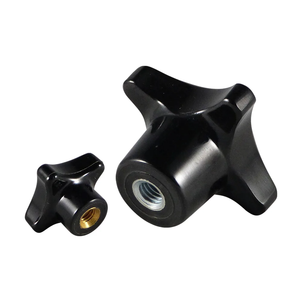 Pomo cruz baquelita Ø50 - casquillo roscado - M10 - Negro imagen 5