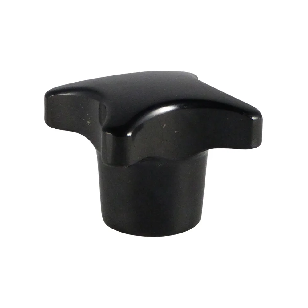 Pomo cruz baquelita Ø50 - casquillo roscado - M10 - Negro