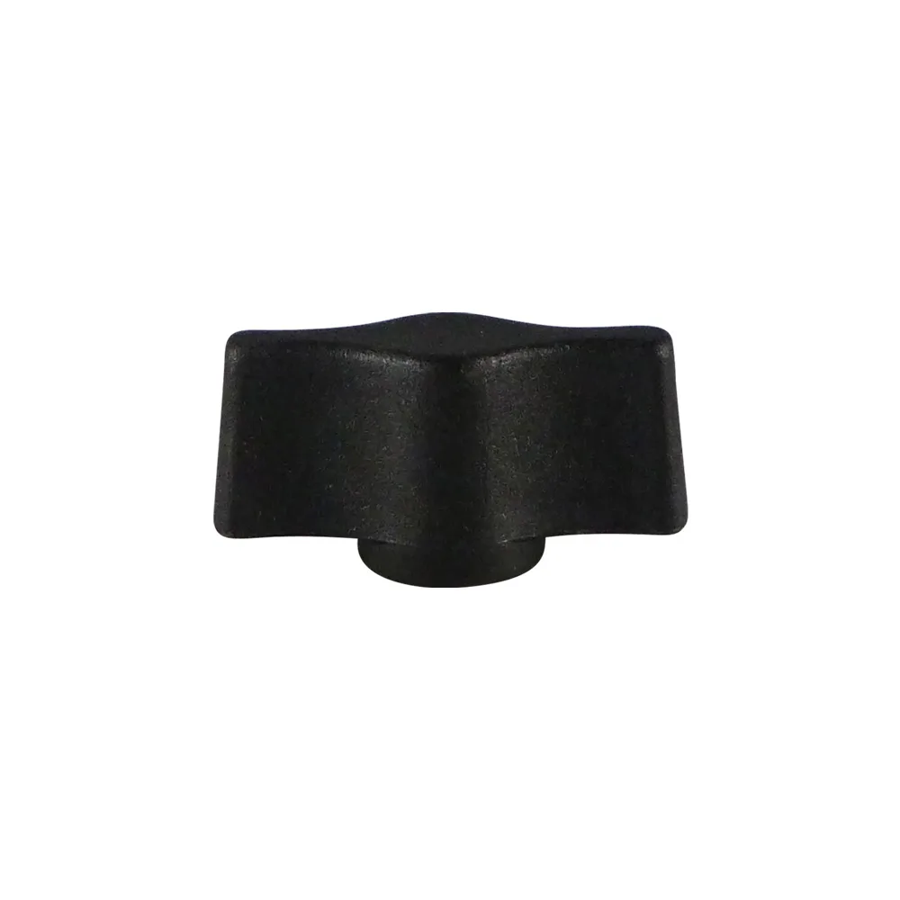 Tuerca de mariposa PA-GF - modelo 5 - 30mm - inserto ciego M6 - MS - Latón - Negro
