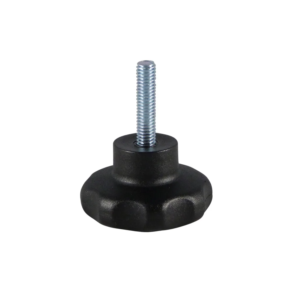 Pomo estrella tornillo premontado PA Ø50 - 2 piezas - M8x46/46mm - Negro imagen 5