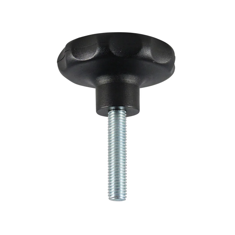Pomo estrella tornillo premontado PA Ø50 - 2 piezas - M8x46/46mm - Negro