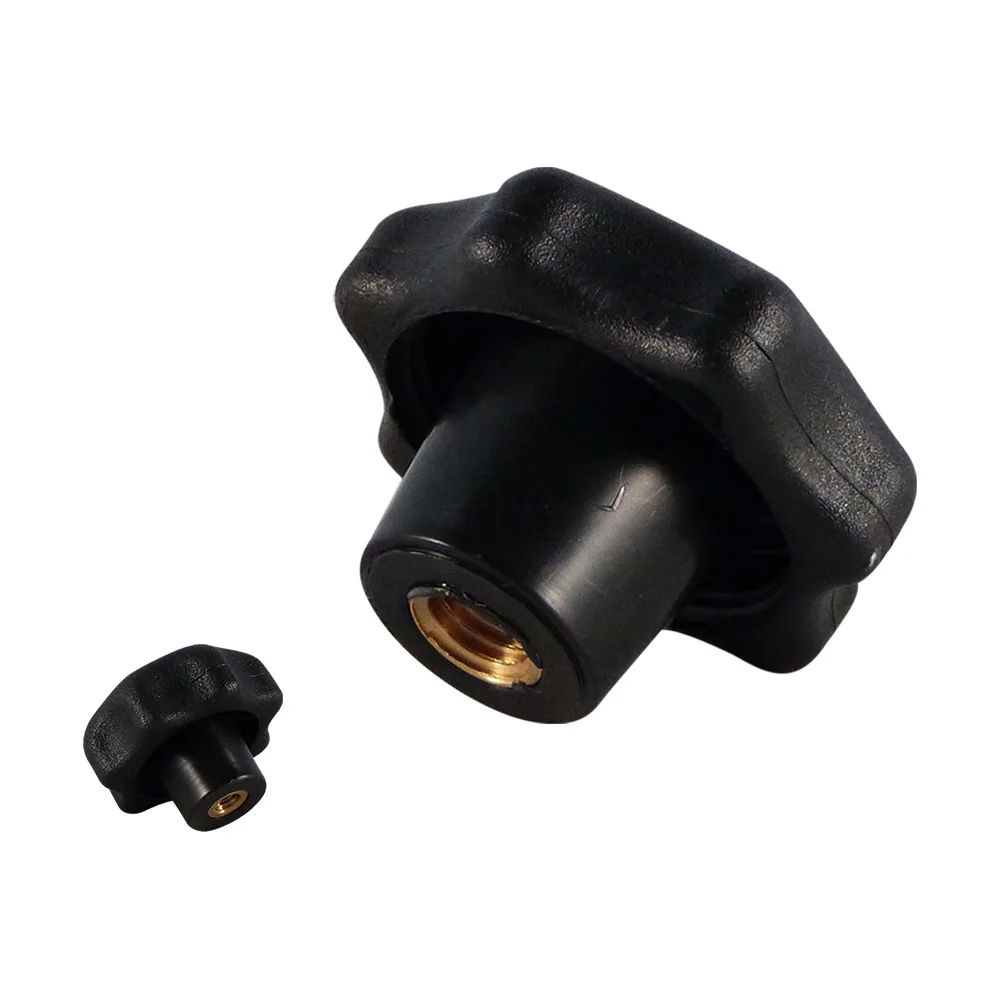 Pomo estrella PP Ø30mm - M6 - casquillo de latón - Negro imagen 3