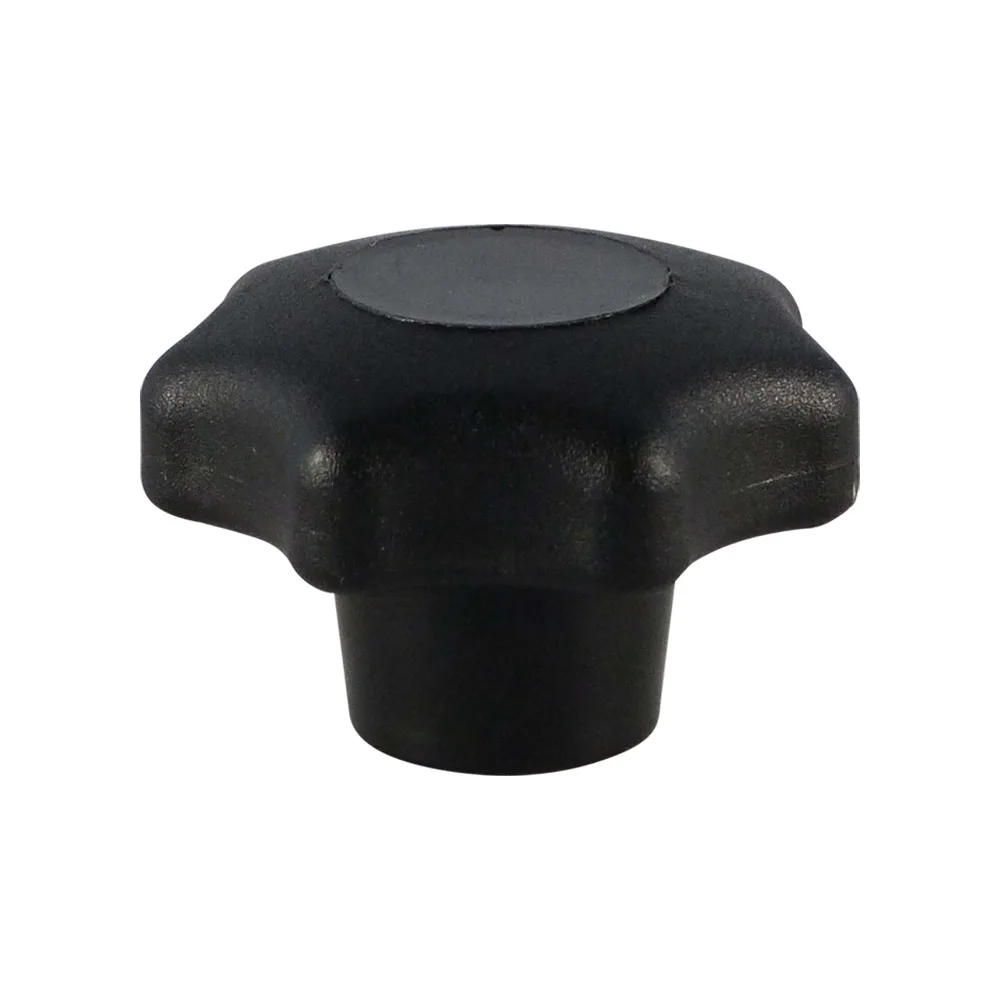Pomo estrella PP Ø30mm - M6 - casquillo de latón - Negro