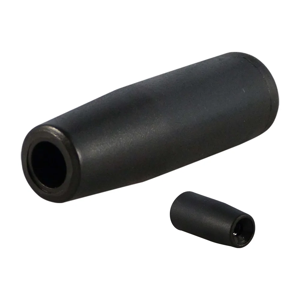 Empuñadura cilíndrica inserto roscado redondo con tuerca metálica PA Ø25x70mm - M12 - Negro imagen 3