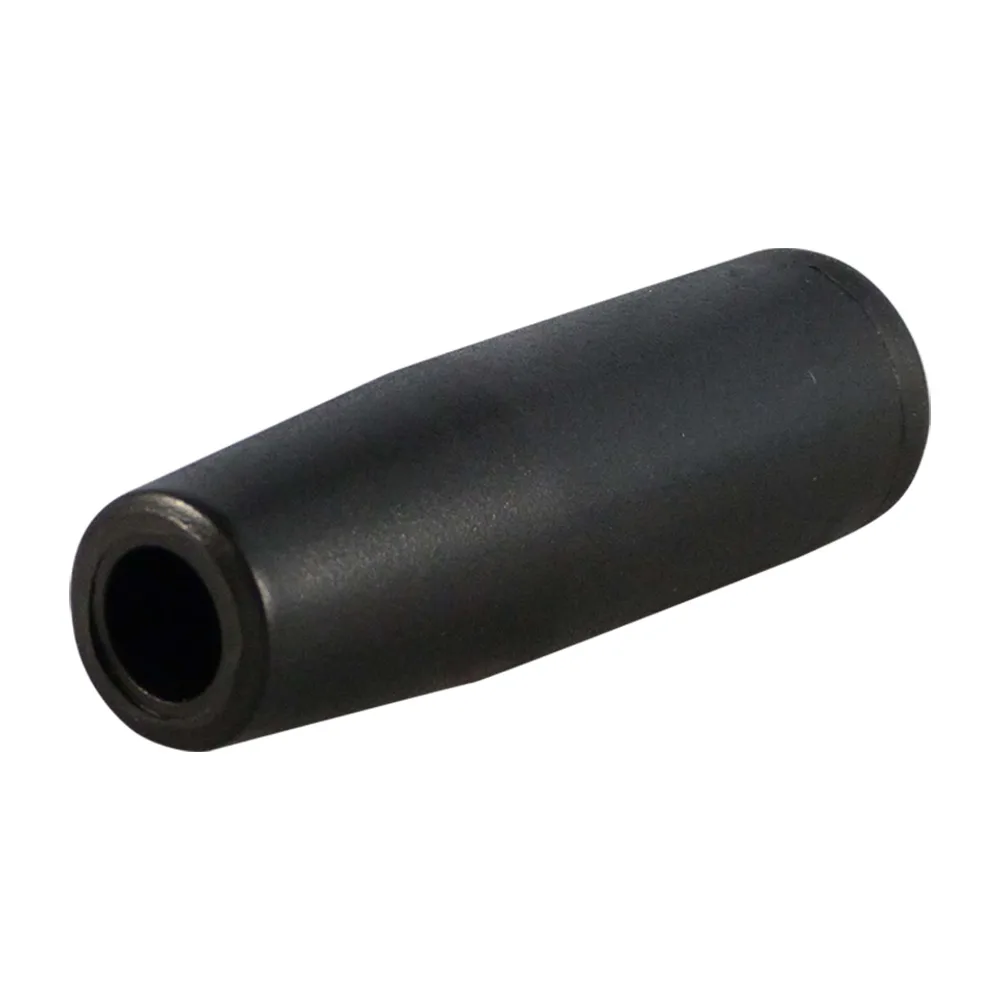 Empuñadura cilíndrica inserto roscado redondo con tuerca metálica PA Ø25x70mm - M12 - Negro