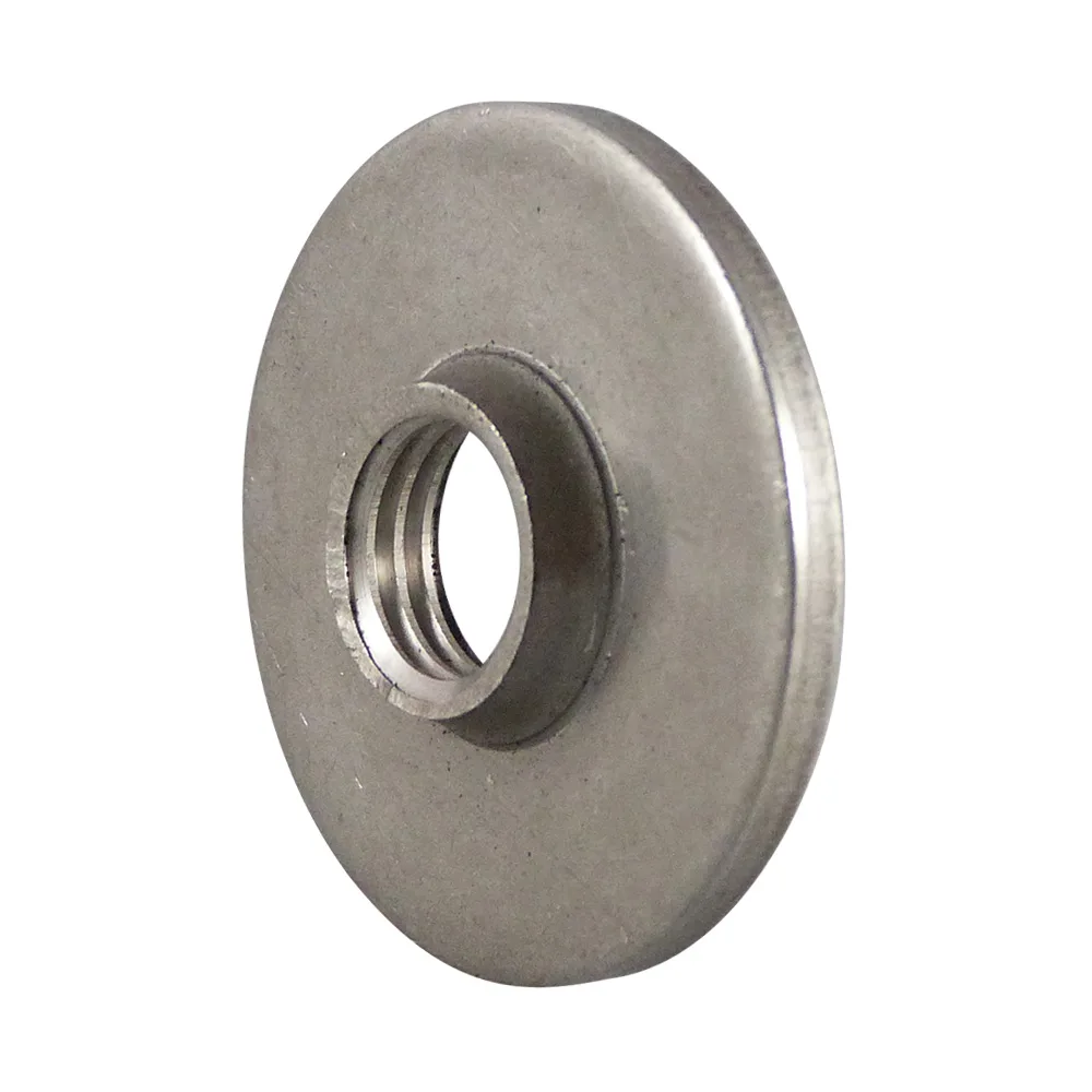 Placa soldable redonda con rosca de acero inoxidable