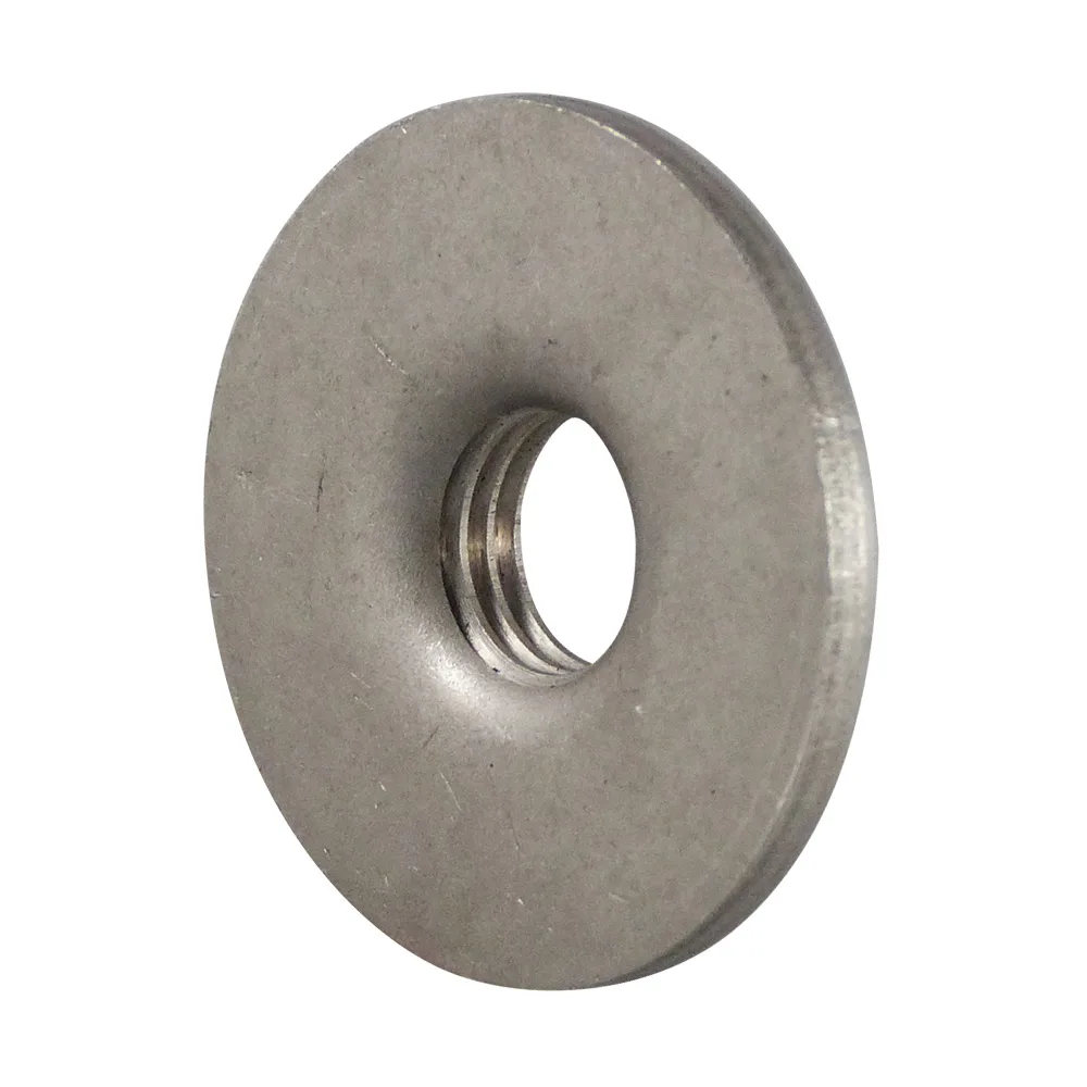 Placa soldable redonda con rosca de acero inoxidable