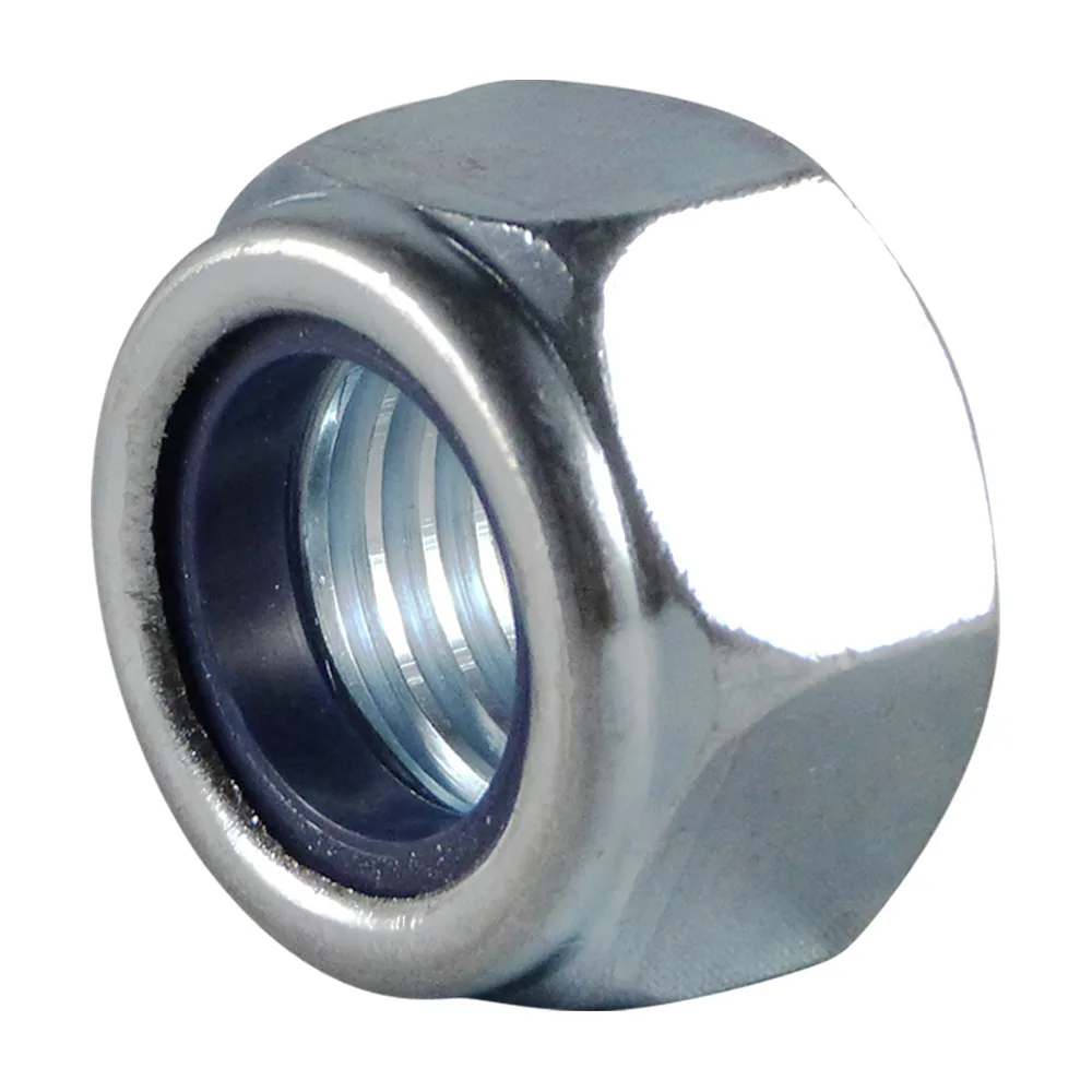 Tuerca hexagonal autoblocante galvanizado - DIN 985 - M6 - Zinc - St - Acero