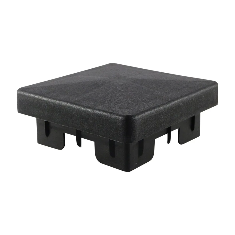 Tapón con aletas y tapa PP - 60x60mm - Negro intenso