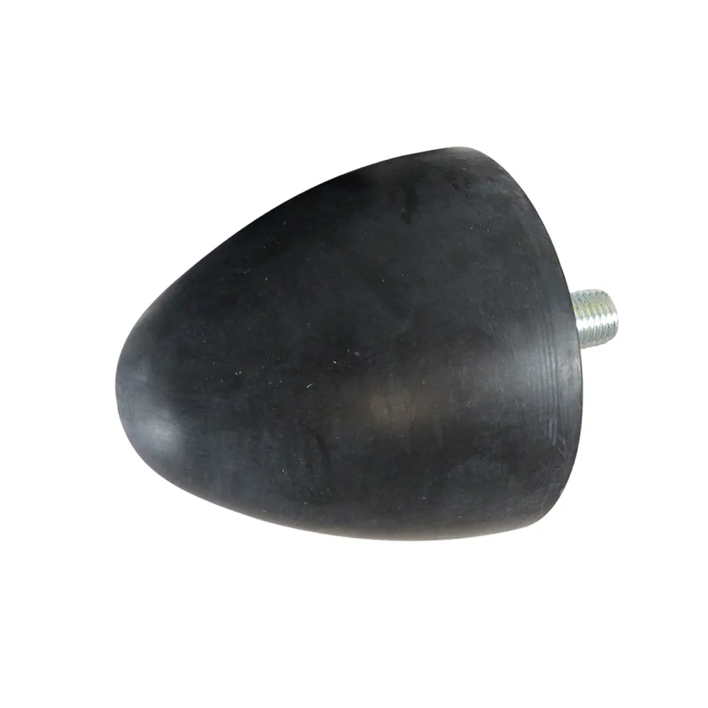 Amortiguador de vibraciones parabólico NR - 55° ±5 shore - Ø118x77mm - M16x41mm - St37 - Acero 37