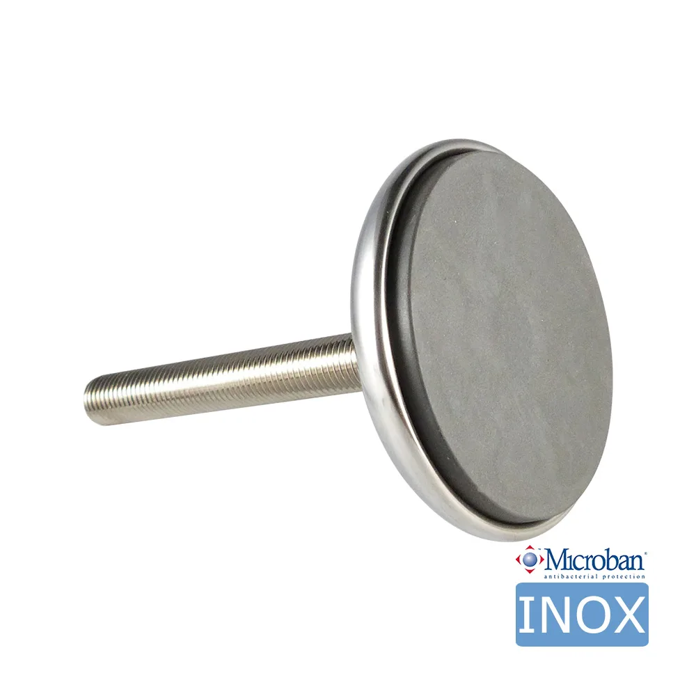 Pie nivelador redondo higiénico Ø80 - M20x84 - Acero inoxidable imagen 2