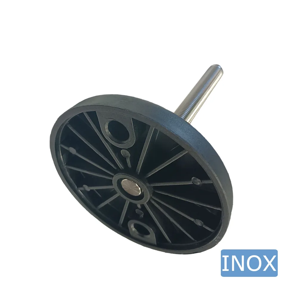 Pie nivelador pivotante sin rótula - acero inoxidable