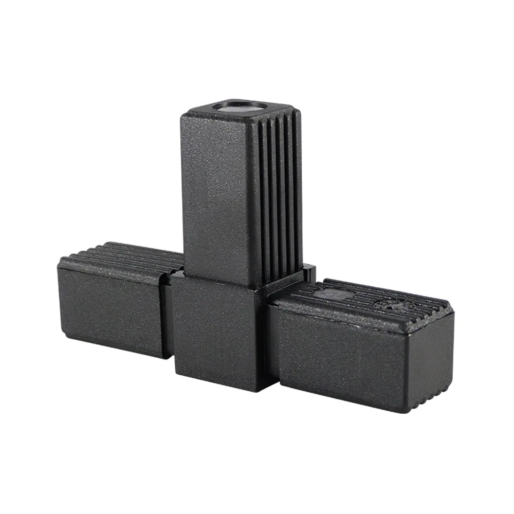 Conector para tubo cuadrado PA 20 x 20 x 1.5mm - 1.5mm - de dos piezas - con núcleo de acero - 2D3 - Negro imagen 2