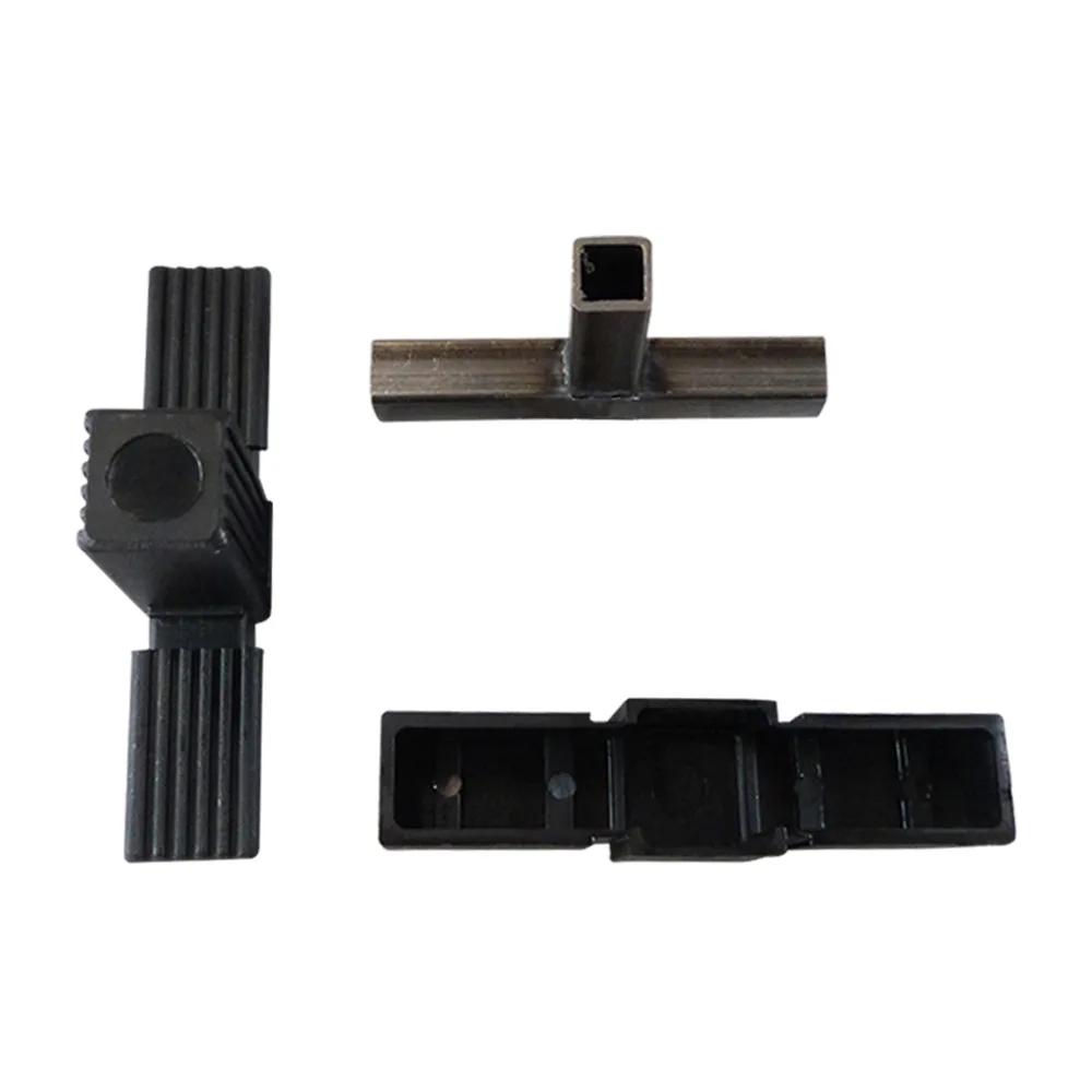 Conector para tubo cuadrado PA 20 x 20 x 1.5mm - 1.5mm - de dos piezas - con núcleo de acero - 2D3 - Negro imagen 3