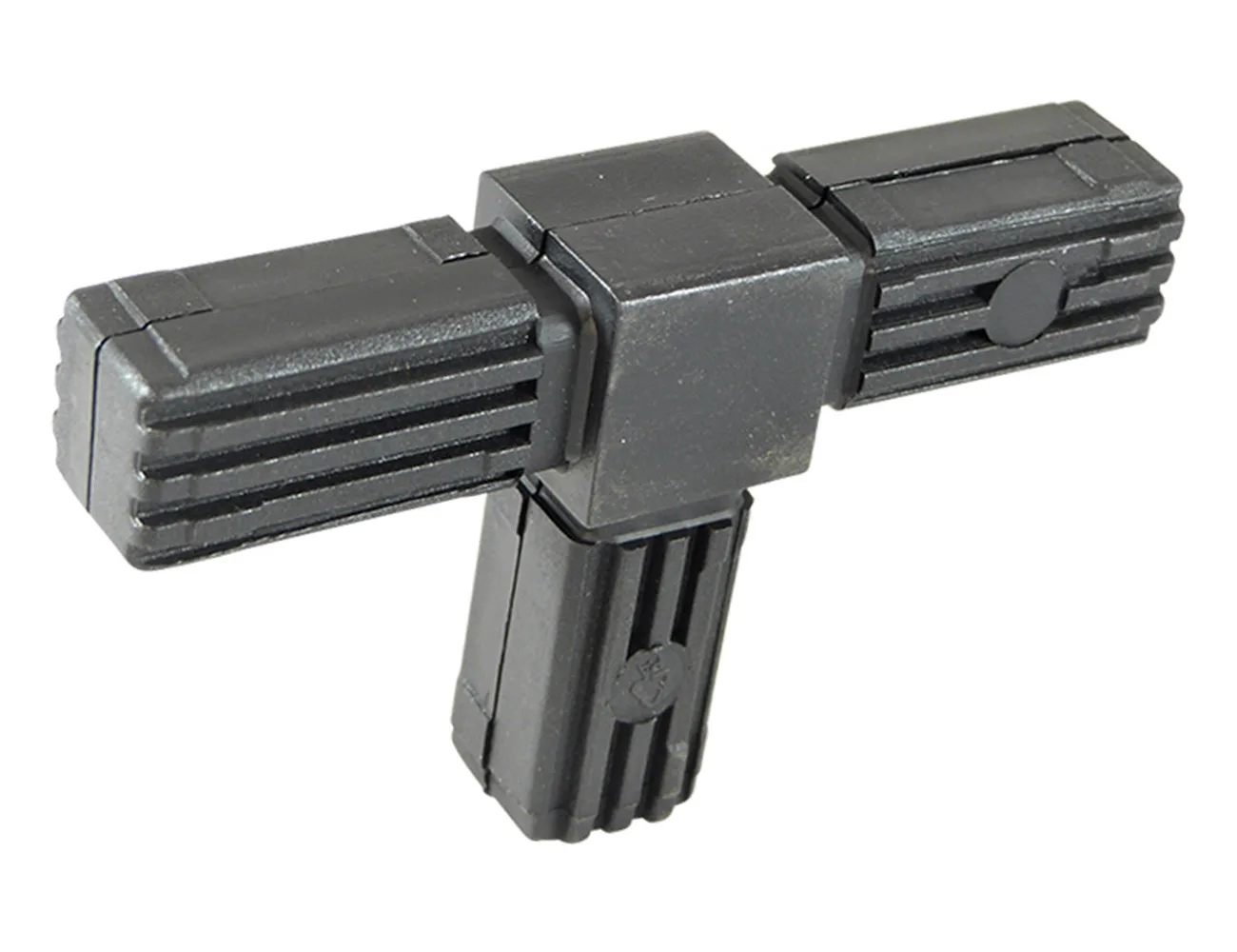 Conector para tubo, diseño de dos piezas 2D3 – T – Conectores cuadrados para tubos
