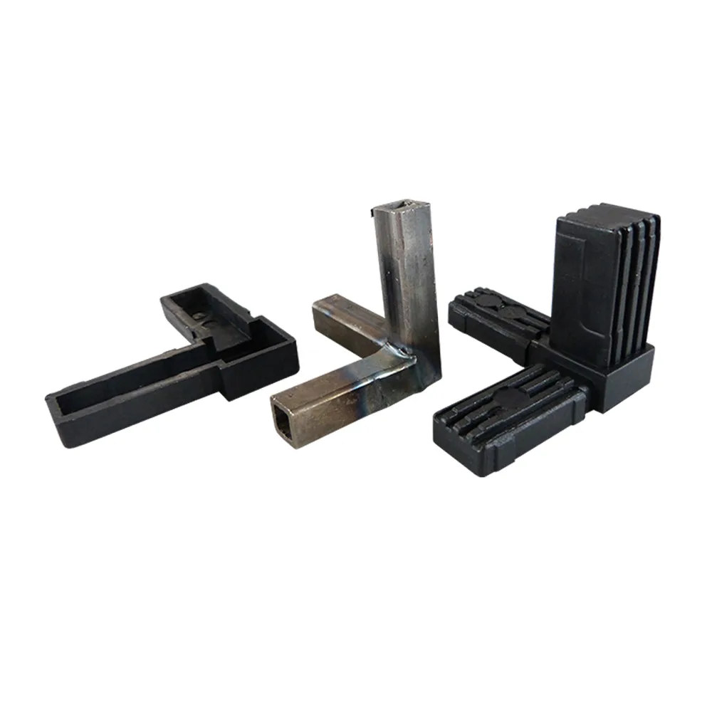 Conector para tubo cuadrado PA 20x20 - 1.5mm - de dos piezas - 3D3 - Negro imagen 3