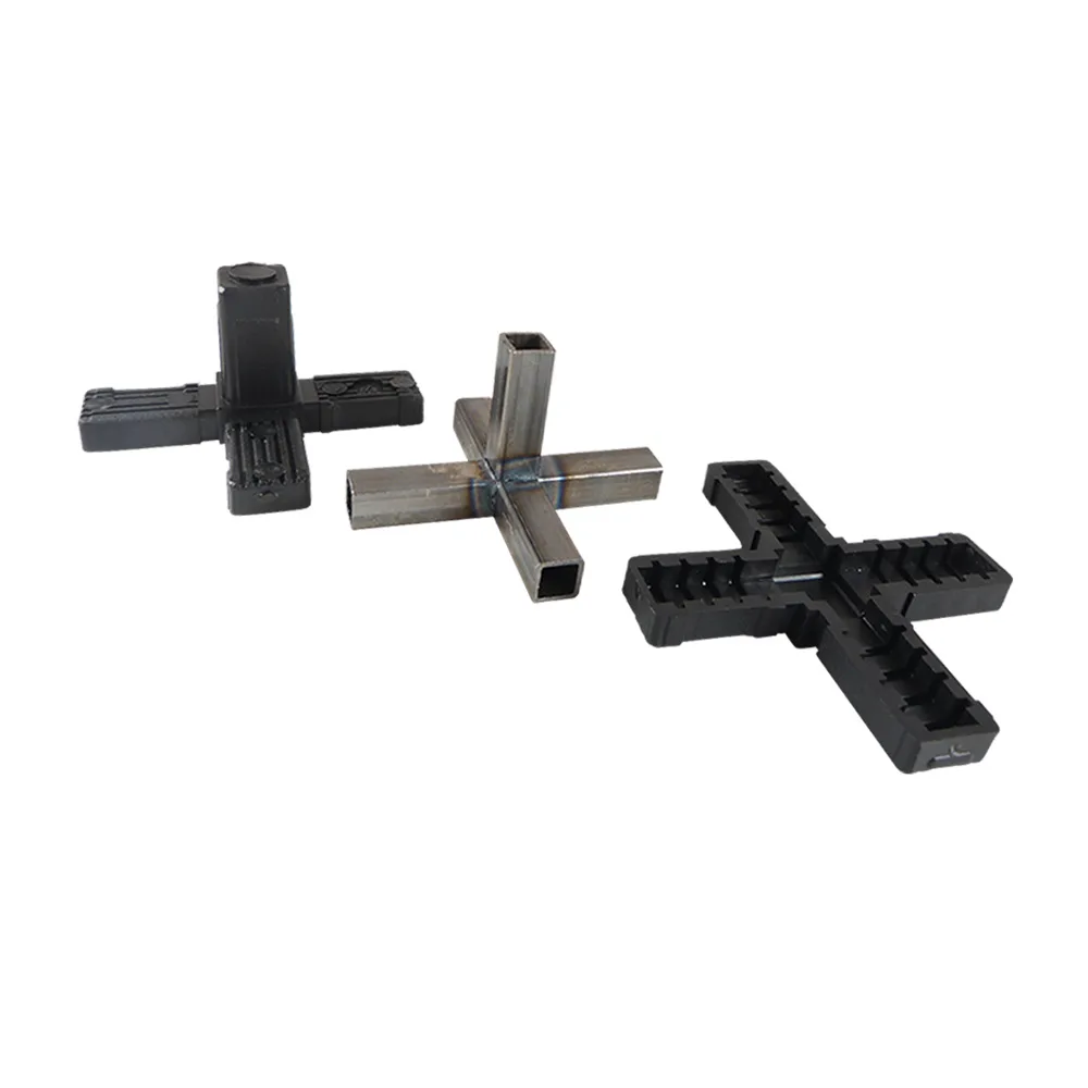 Conector para tubo cuadrado PA 20 x 20 x 1.5mm - de 2 partes - 1.5mm - 3D5 - Negro imagen 3