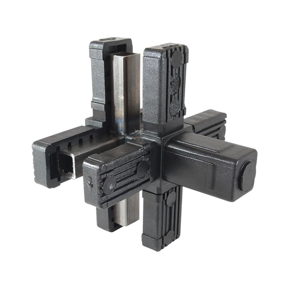 Conector para tubo cuadrado PA 20 x 20 x 1.5mm - de 2 partes - 1.5mm - 3D5 - Negro imagen 4