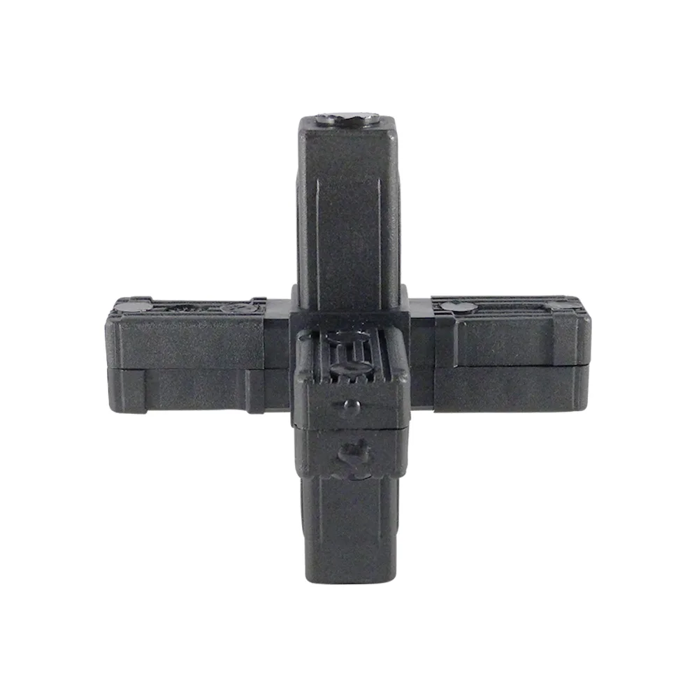 Conector para tubo cuadrado PA 30 x 30 x 2.0mm - de dos piezas - 2.0mm - 3D6 - Negro imagen 2