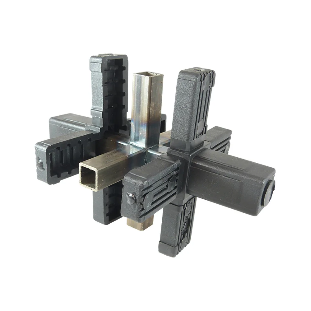 Conector para tubo cuadrado PA 30 x 30 x 2.0mm - de dos piezas - 2.0mm - 3D6 - Negro imagen 4