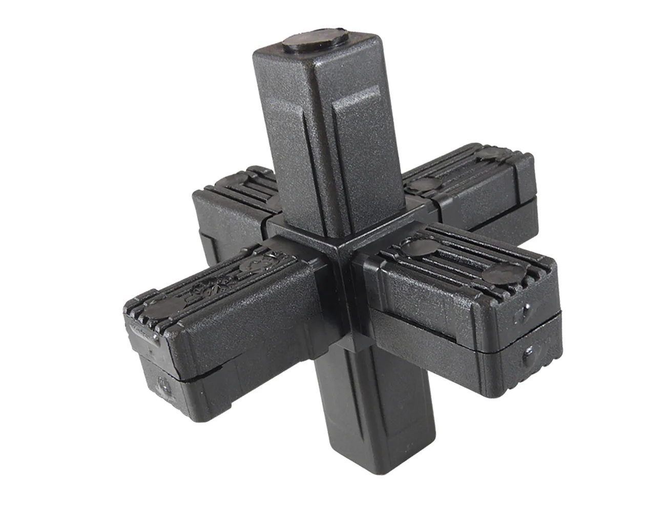 Conector para tubo, diseño de dos piezas 3D6 – conector estrella – Conectores cuadrados para tubos