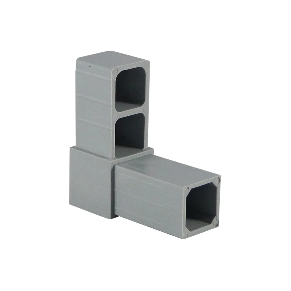 Conector tubular cuadrado PA-GF 20 x 20 x 1.5 - de una sola pieza - 1.5mm - 2D2 - Gris imagen 2