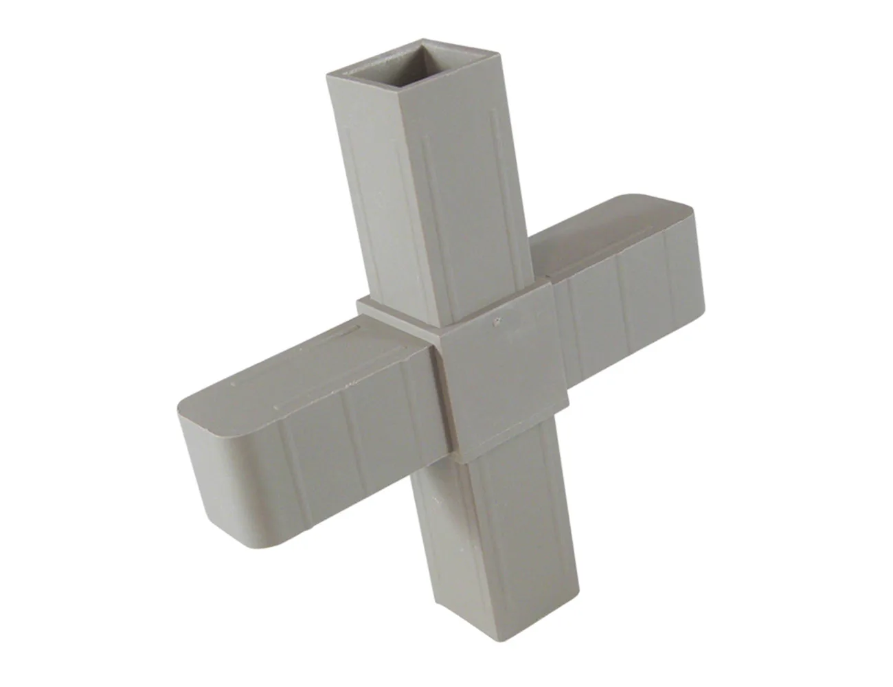 Conector tubular de una sola pieza modelo 2D4 - conector en cruz – Conectores cuadrados para tubos