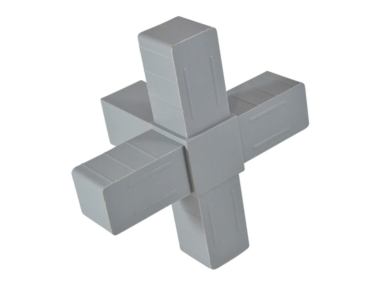 Conector tubular de una sola pieza modelo 3D5 - conector en cruz – Conectores cuadrados para tubos