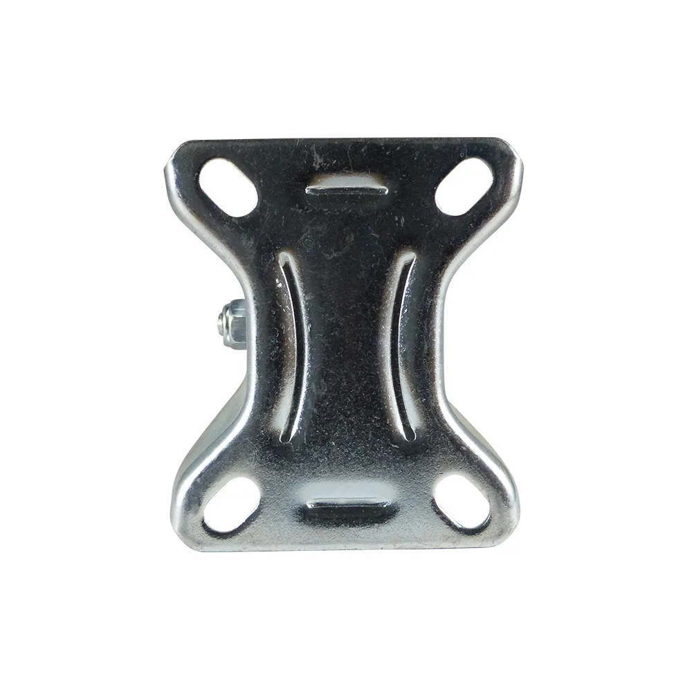 Rueda fija TPE Ø125mm - banda de rodadura azul Caucho / TPE - Cojinete de deslizamiento - Fijación de placa 105x80mm - St - Acero imagen 2