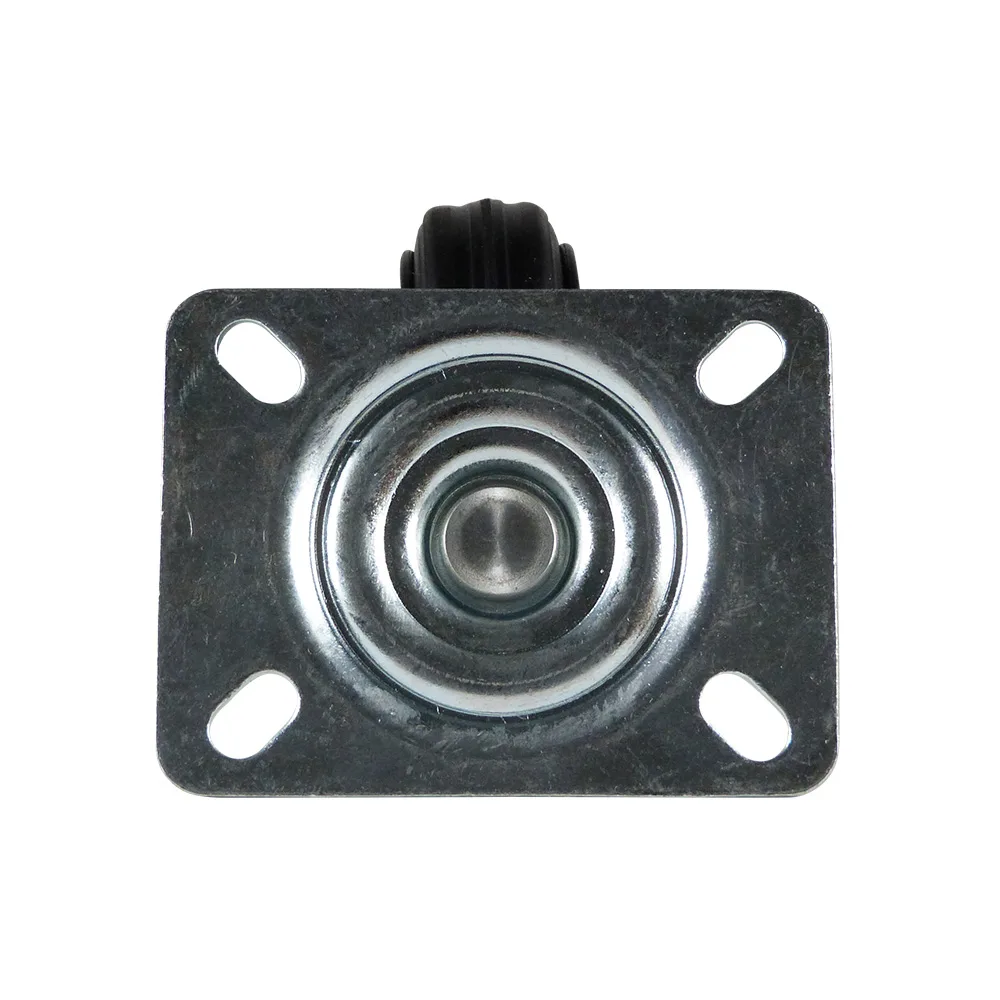 Rueda giratoria PP Ø180mm - banda de rodadura azul Caucho / TPE - Cojinete de deslizamiento - Fijación de placa 135x105mm - St - Acero imagen 2