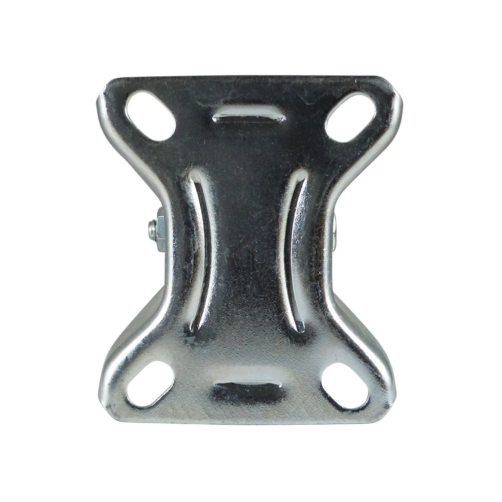 Rueda fija PP Ø175mm - banda de rodadura azul - Cojinete de deslizamiento - Fijación de placa 135x105mm - St - Acero imagen 2
