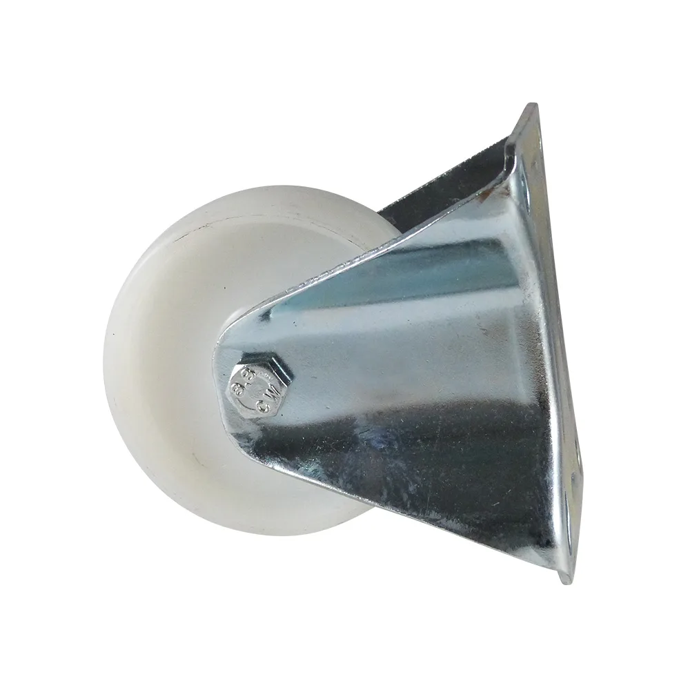 Rueda fija PP Ø175mm - banda de rodadura azul - Cojinete de deslizamiento - Fijación de placa 135x105mm - St - Acero imagen 3