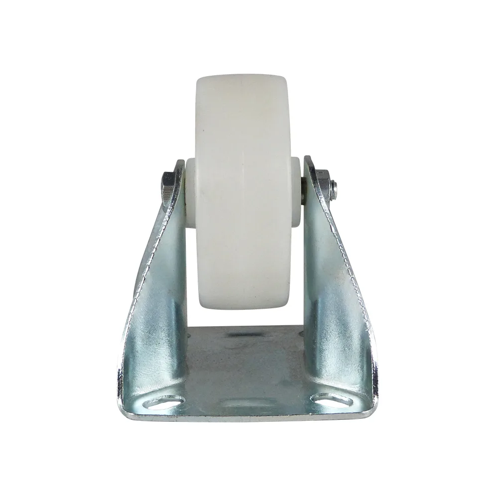 Rueda fija PP Ø175mm - banda de rodadura azul - Cojinete de deslizamiento - Fijación de placa 135x105mm - St - Acero imagen 4