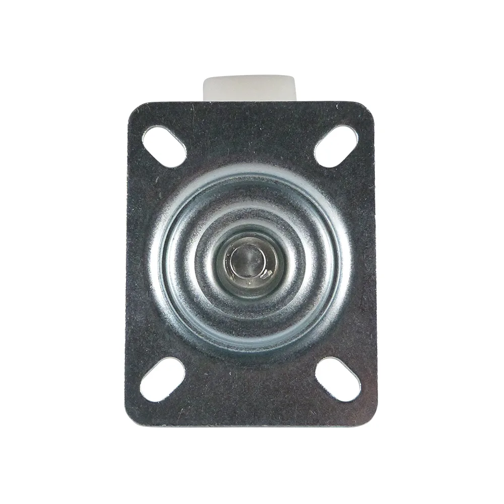 Rueda de nylon giratoria con placa superior