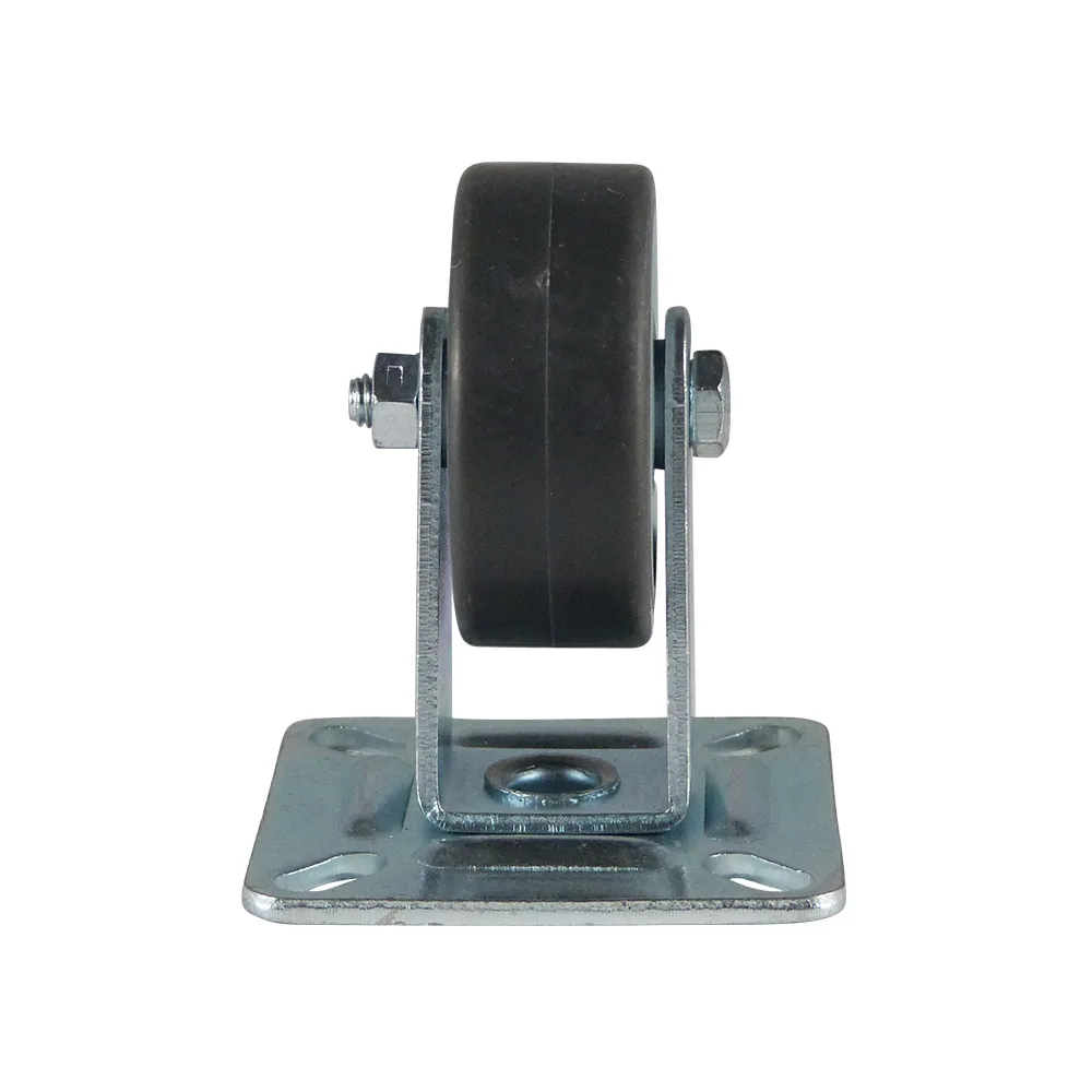 Rueda industrial fija con placa superior