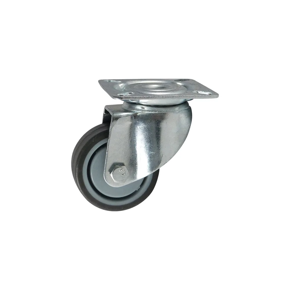 Rueda industrial giratoria con placa superior