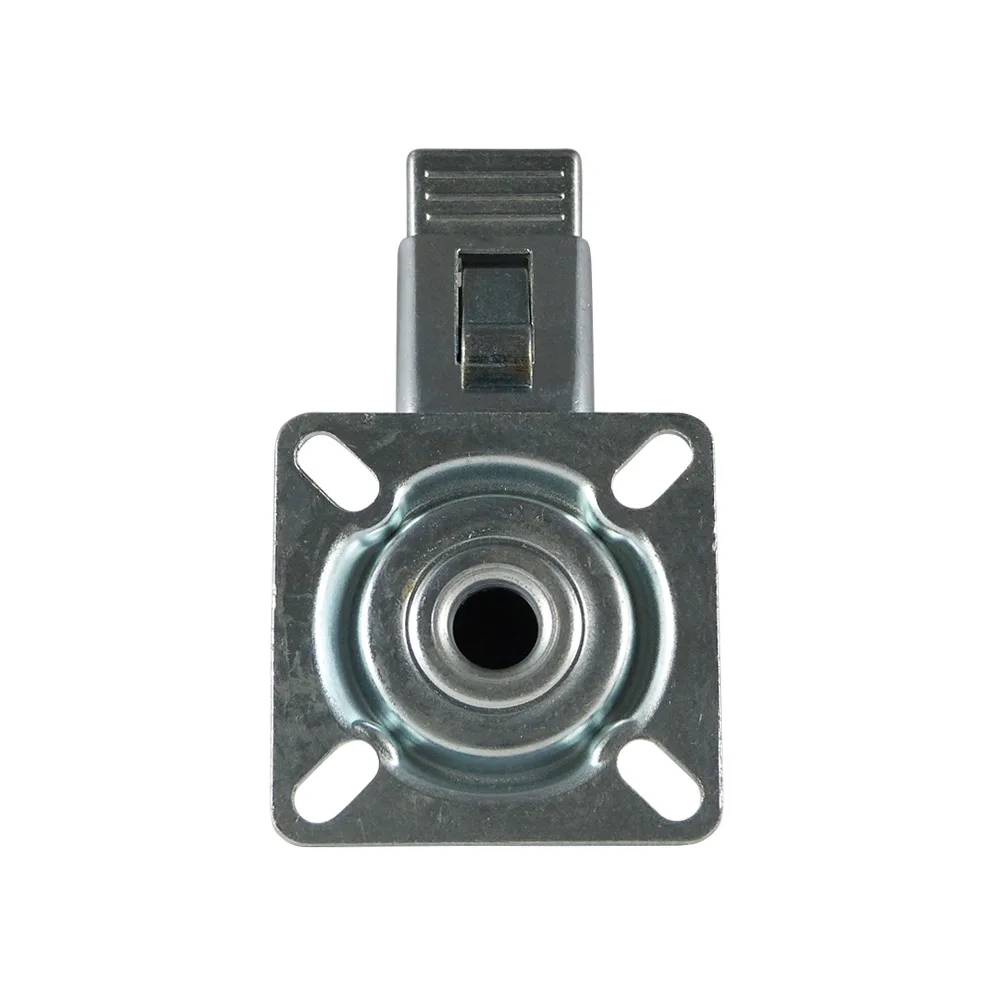 Rueda giratoria para aparatos con freno PP Ø100 - banda de rodadura Caucho / TPE - Rodamiento de bolas - fijación por platina 60x60mm - St - Acero imagen 3